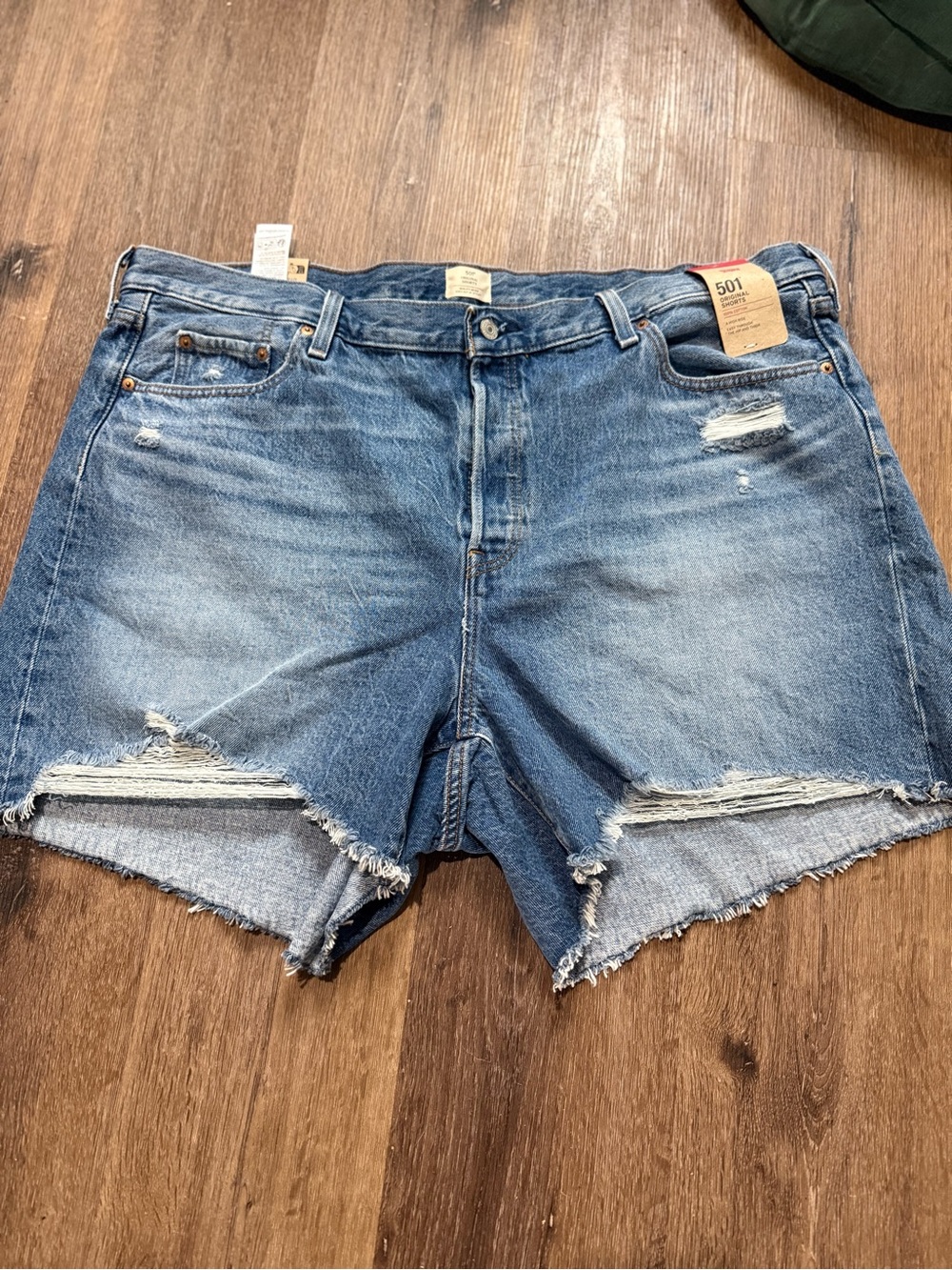 Levi's 501 Women's Distressed Denim Shorts Plus Size 22